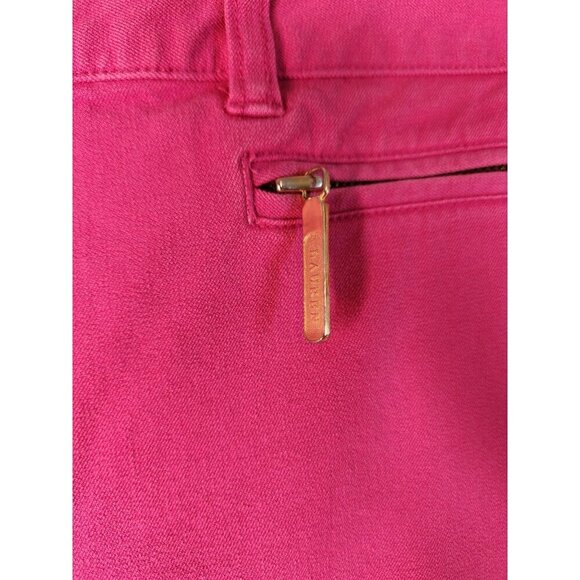 Lauren Jean Co Ralph Lauren Pink Mid Rise Capris Women's Size 12 - Picture 10 of 12